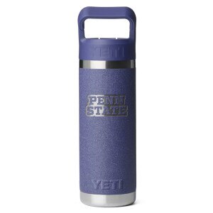 Yeti 18oz moon dust bottle with Penn State and straw cap